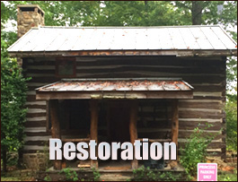 Historic Log Cabin Restoration  Hudson, North Carolina